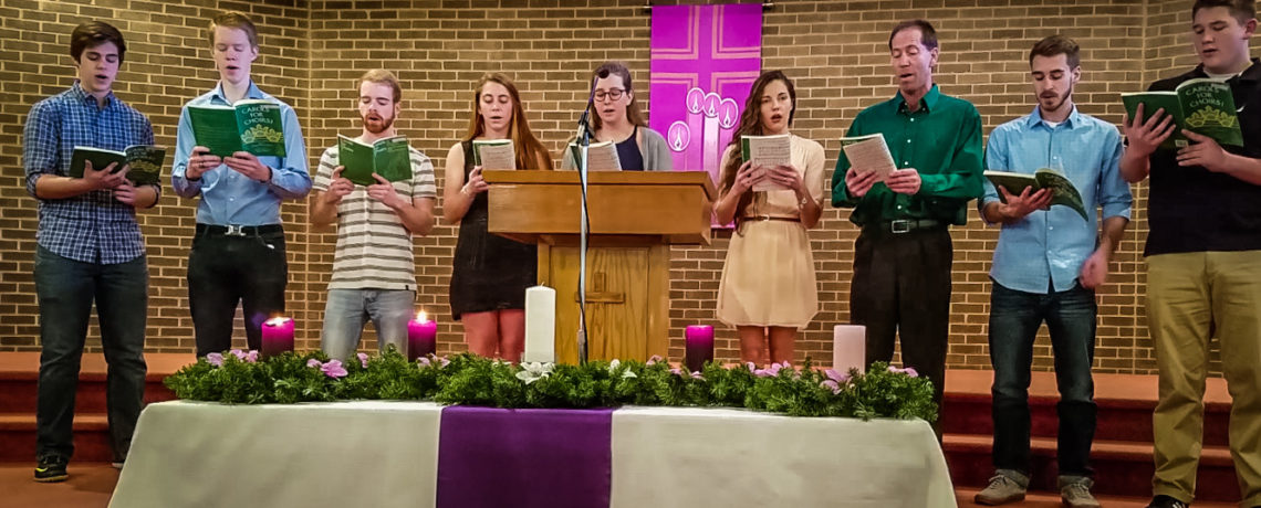 Kids Behind Altar